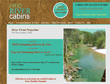 Tablet Screenshot of cabinsfrioriver.com